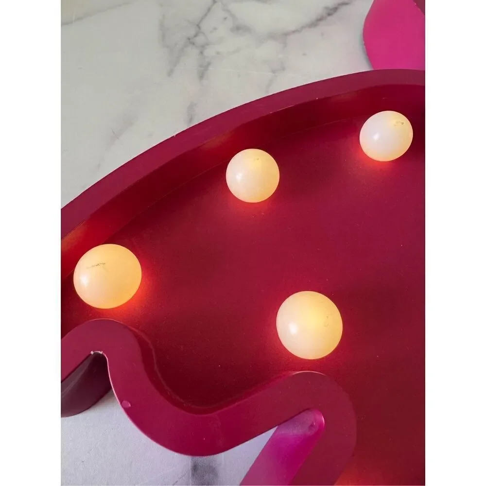 Hot pink flamingo light up led lights Florida home decor tween youth fun stand u